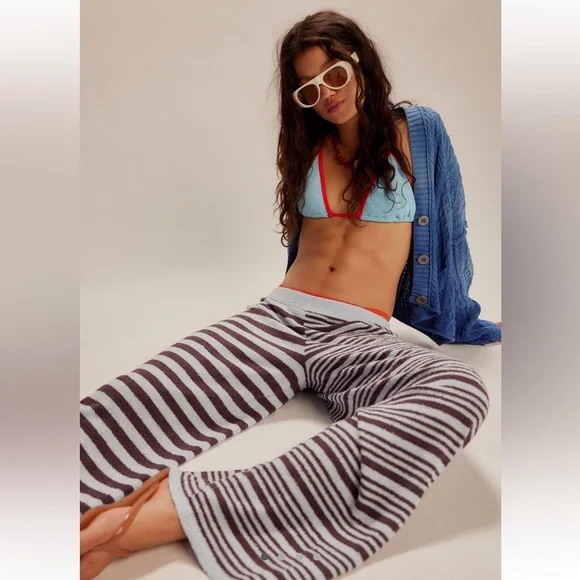 NWT Free People Allyson Striped Pants - Picture 4 of 6
